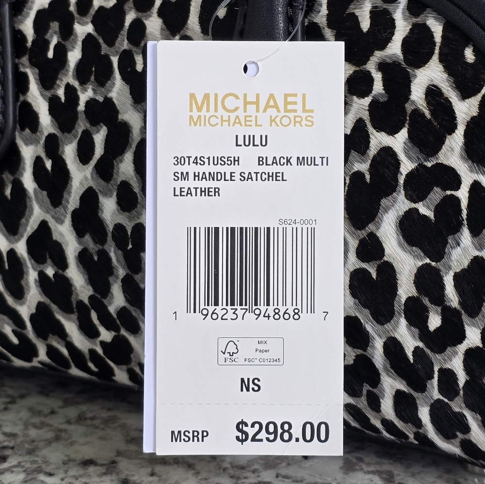 Michael Kors LuLu Small Leopard Satchel - Picture 8 of 13